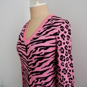Moschino Cheap&Chic Animal Print Intarsia Sweater